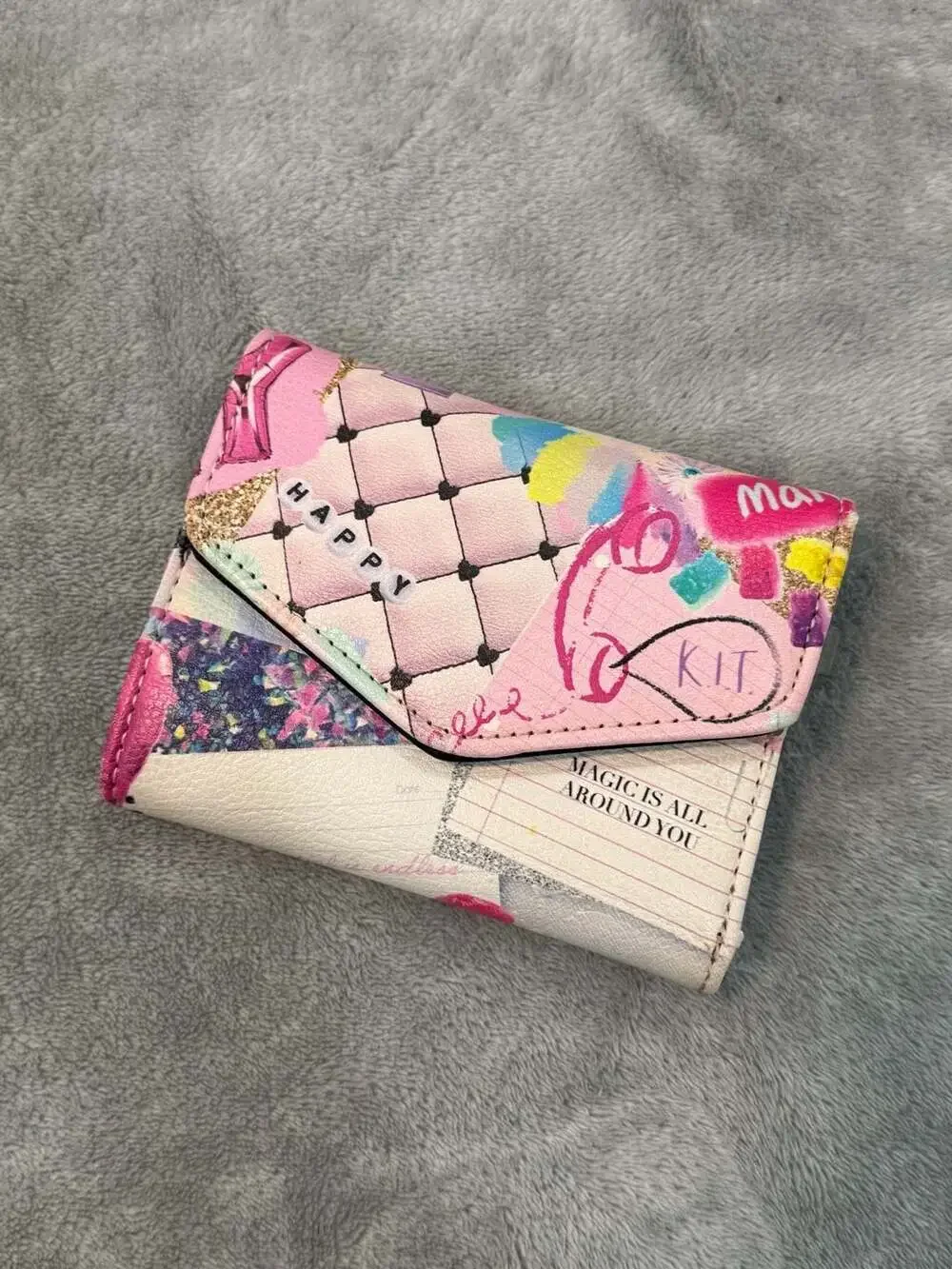 Luv Betsey Multi-Color Graphic Print Tri-Fold Wallet